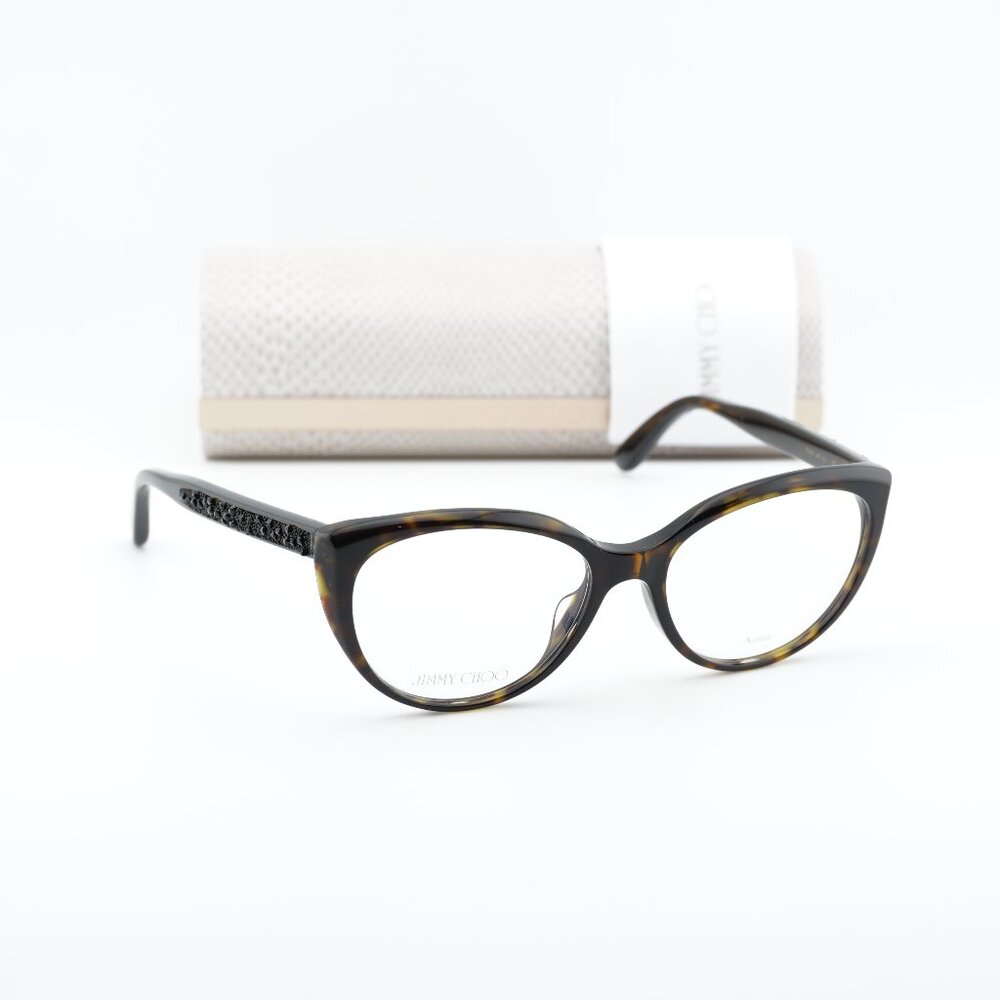 Jimmy Choo JC233/F 0086 00 Cat Eye 54mm Eyeglasses - Dark Havana